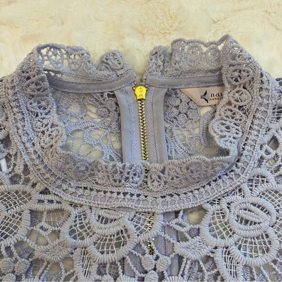 Nanette Lepore Spring Bloom Iris Bliss Floral Lace Sleeveless Blouse Tank Medium - Picture 9 of 15